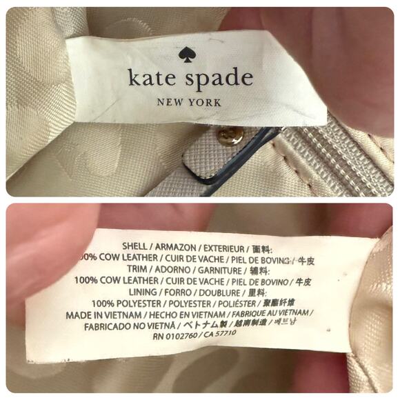 Kate Spade Cedar Street Harmony Tote Two-Tone Black & Beige Leather Shoulder Bag - Picture 12 of 16